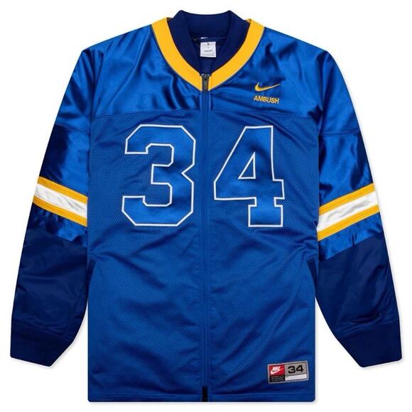 Nike x AMBUSH Football Jacket Deep Royal Blue Men’s DX6916-455 Large NWT - Picture 1 of 12